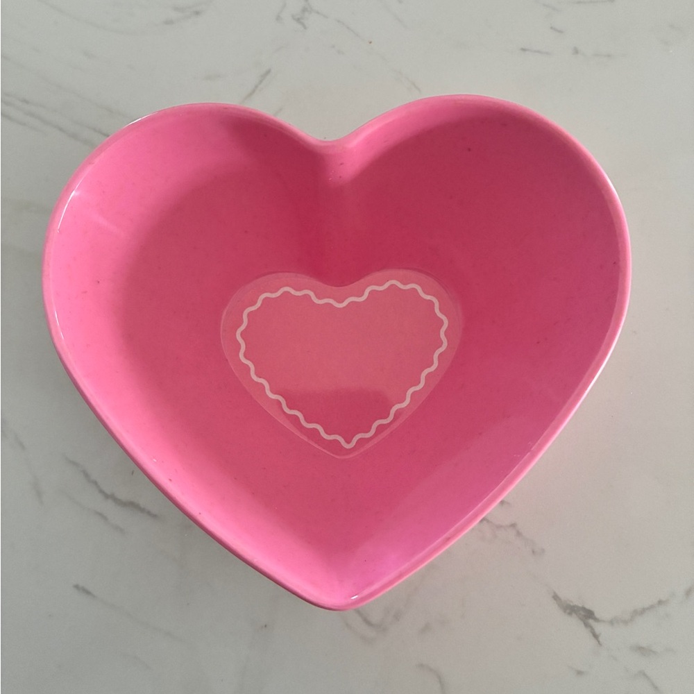 Pink Heart Bowl Melamine Bamboo Valentine Dish Cute Serving Bowl Target
